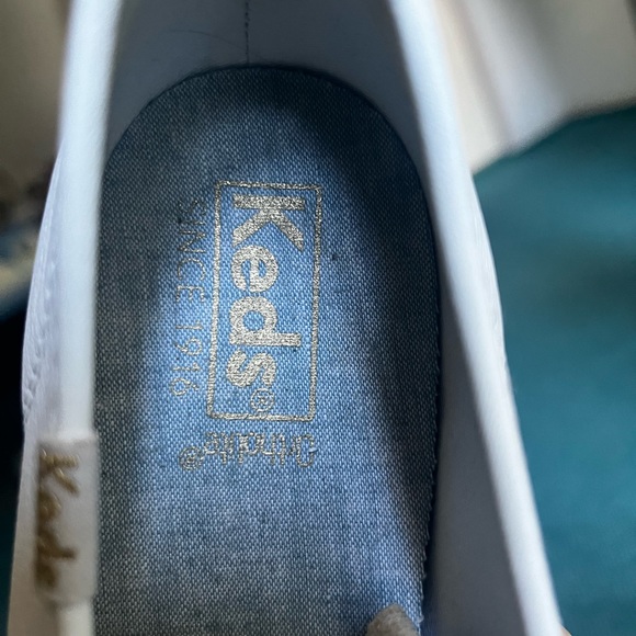 White Leather Keds SZ 11 - Picture 4 of 5